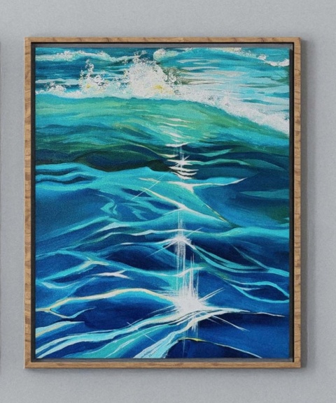 Obraz „Morze w spojrzeniu” w drewnianej ramie